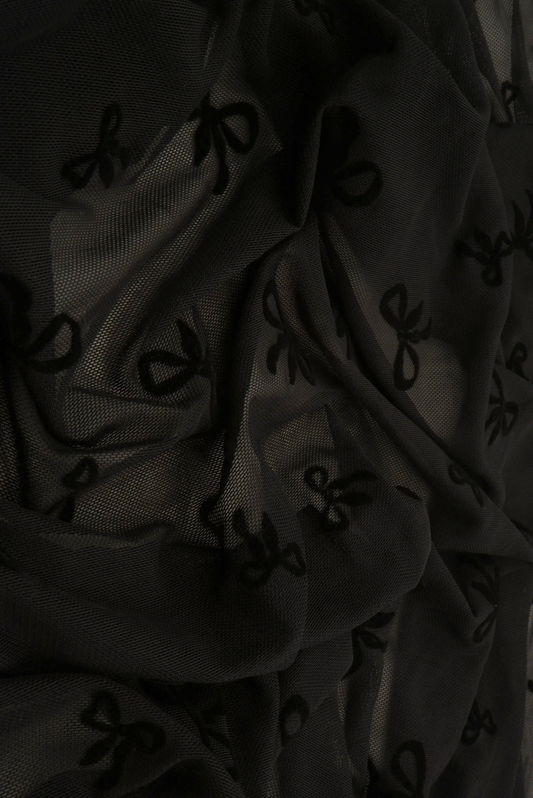 RTS Black Bow Stretch Mesh