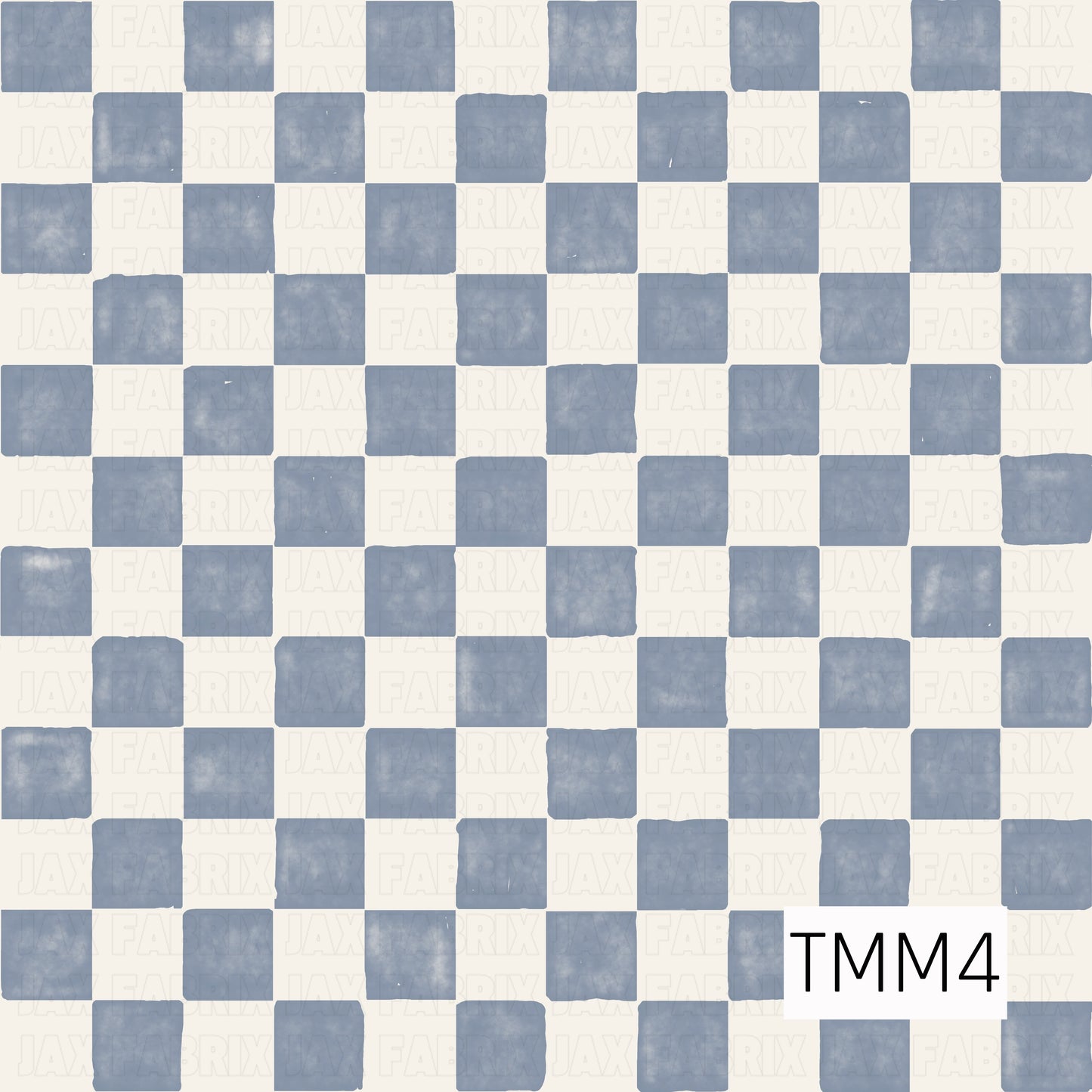watercolor denim blue and cream check pattern.