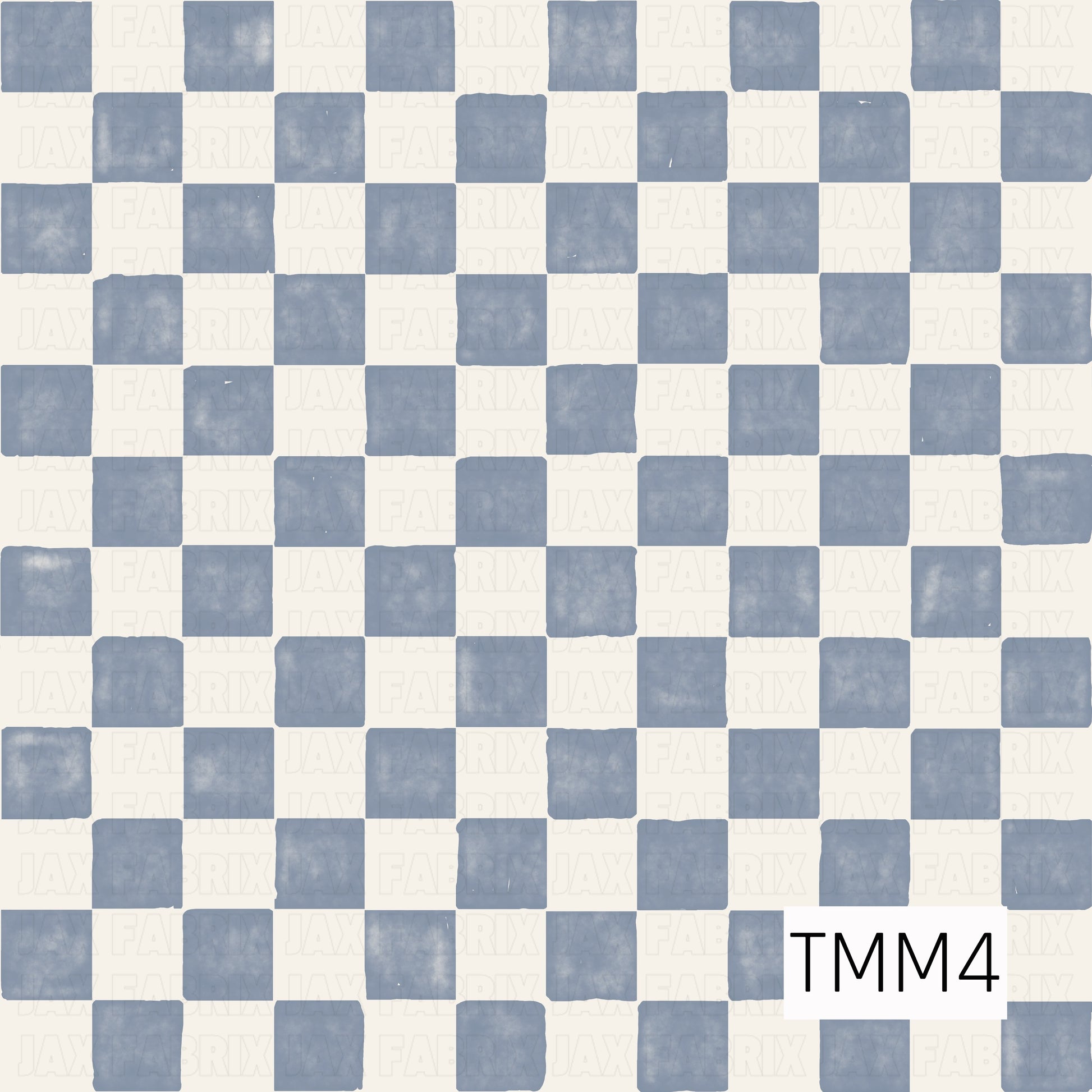 watercolor denim blue and cream check pattern.