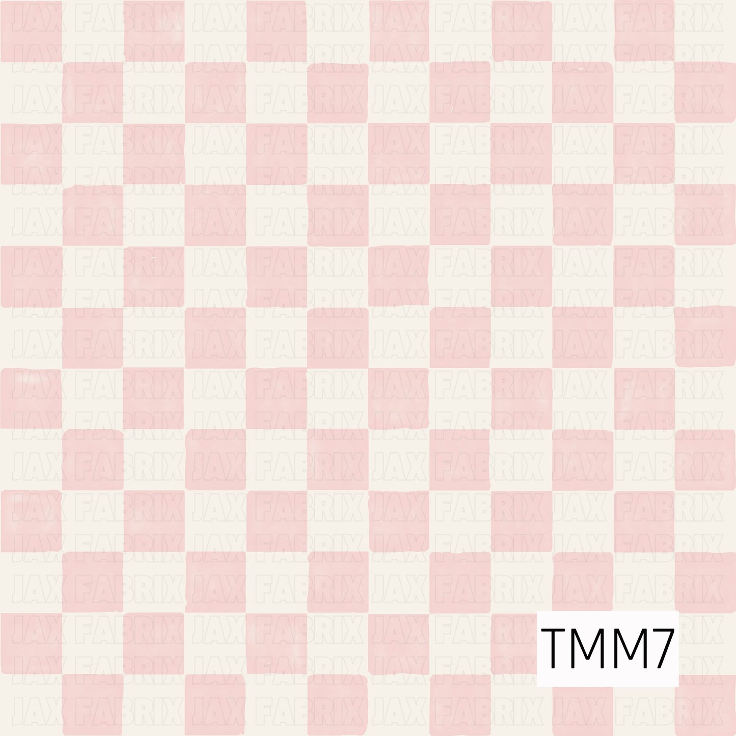 watercolor pink and cream check