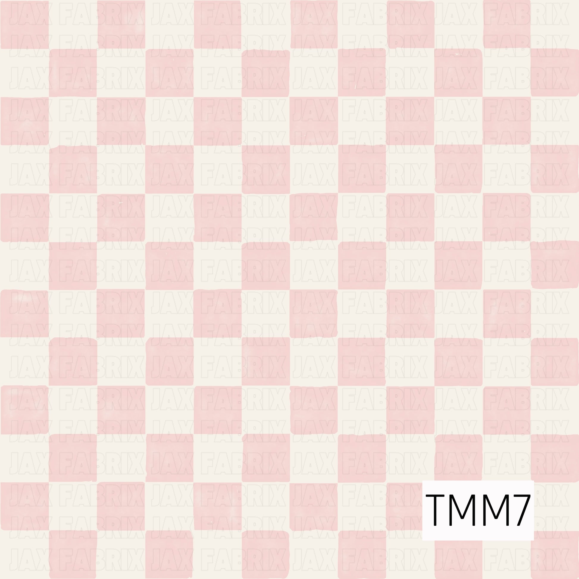watercolor pink and cream check