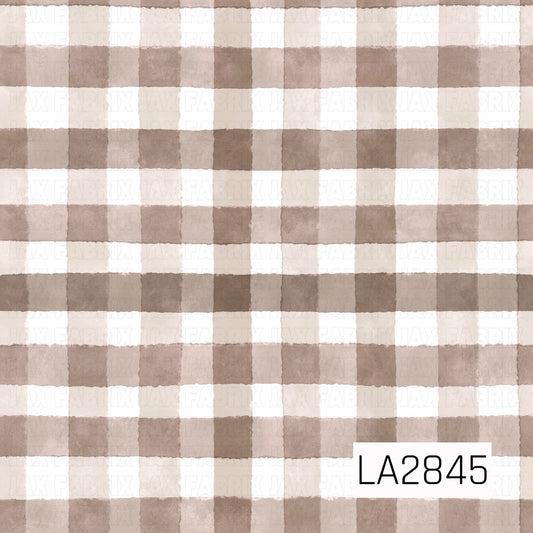 watercolor  pattern with brown and beige gingham 