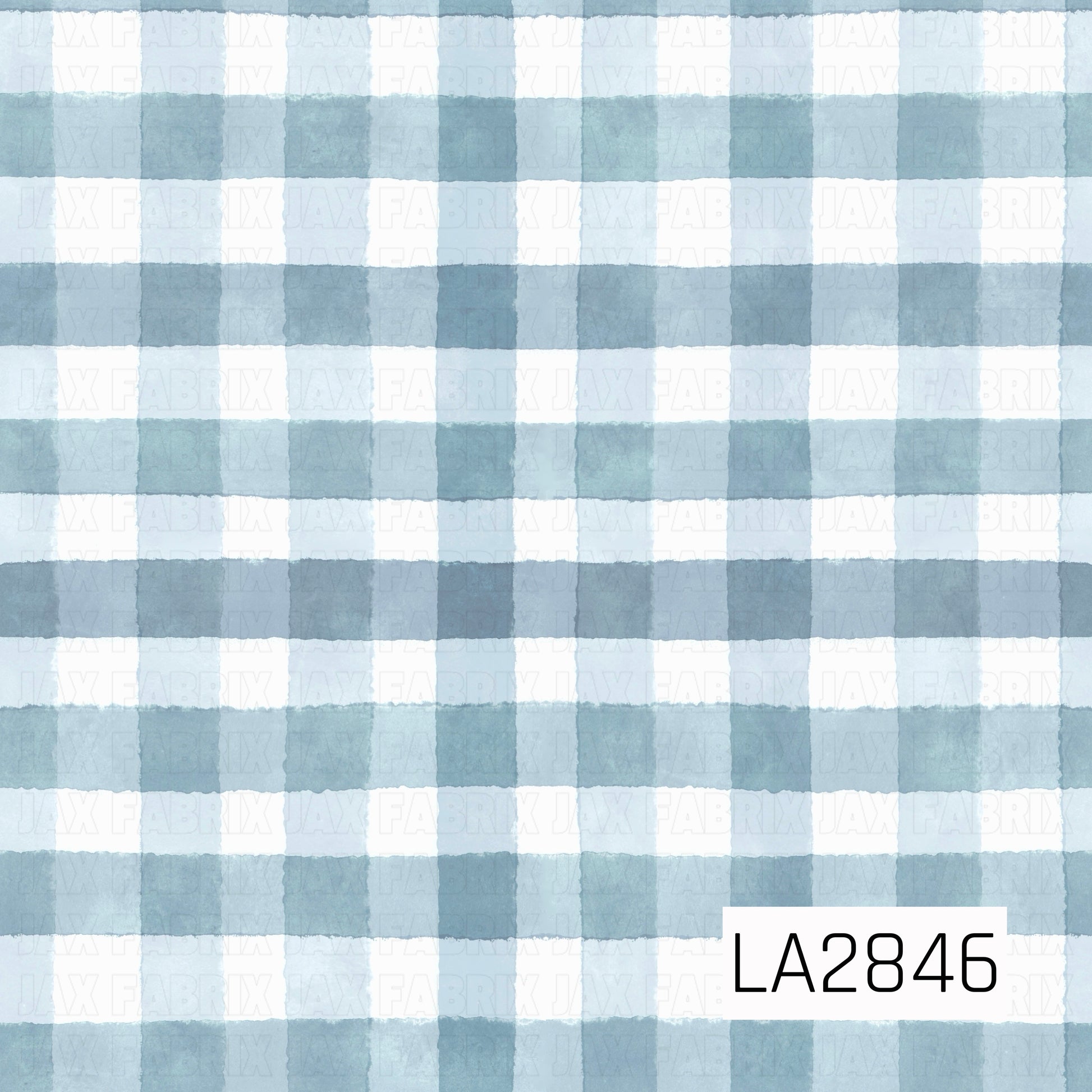 watercolor  pattern with Blue and light blue gingham plaid