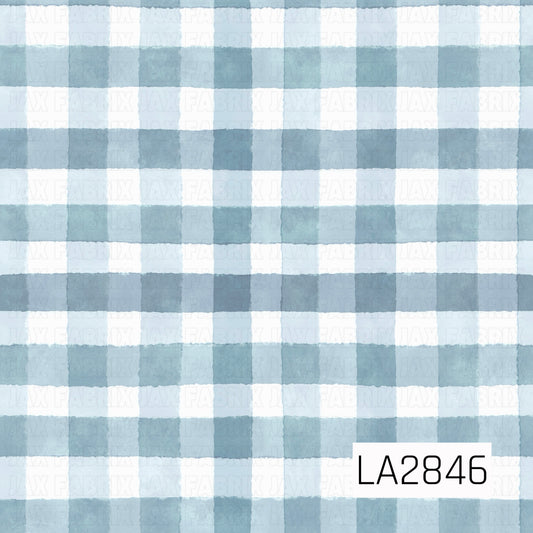watercolor  pattern with Blue and light blue gingham plaid