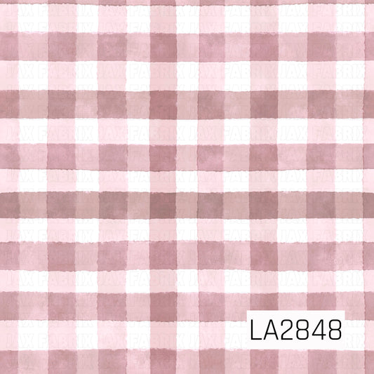 watercolor  pattern with dusty Pink and white gingham plaid