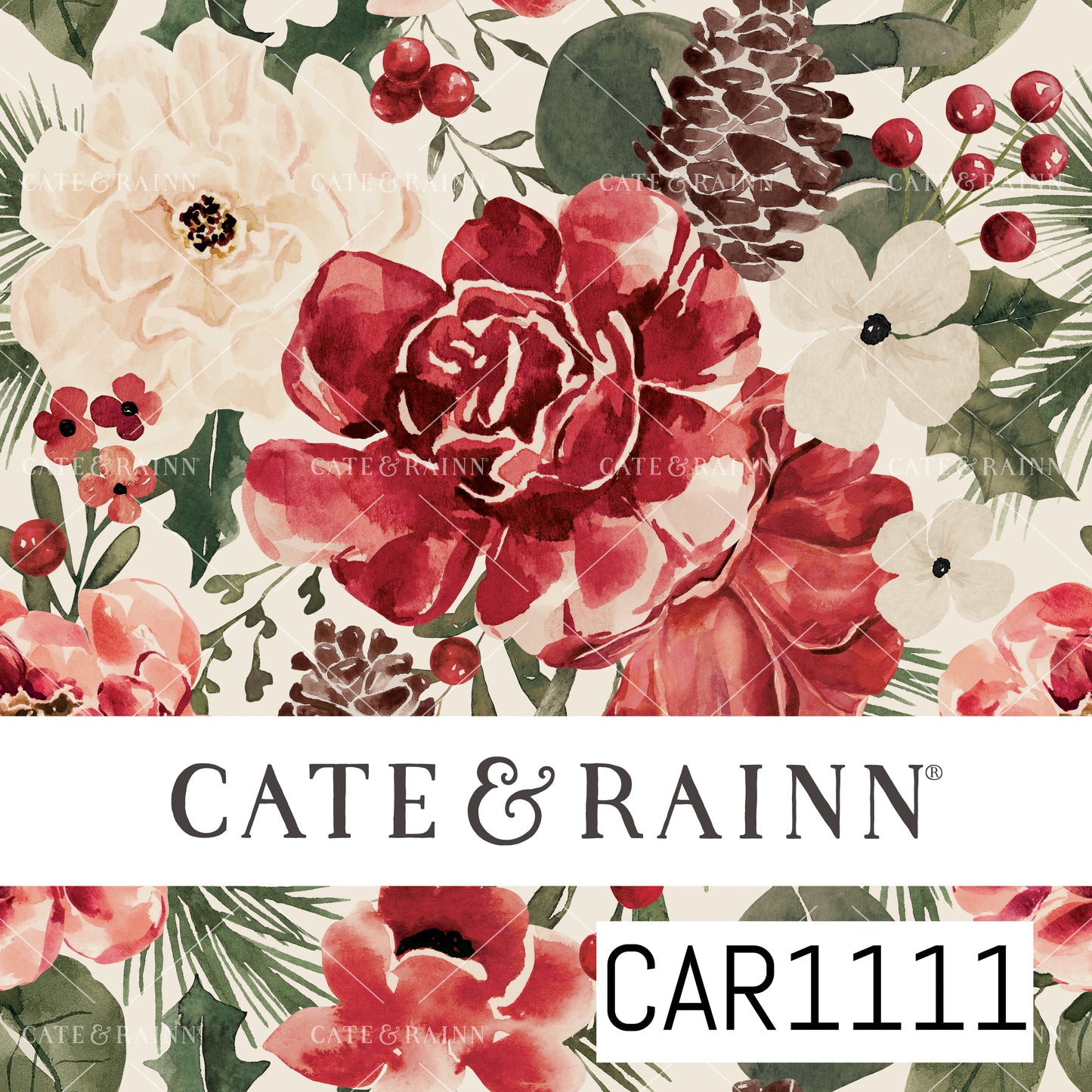 Briara and Pine Floral Cream CAR1111