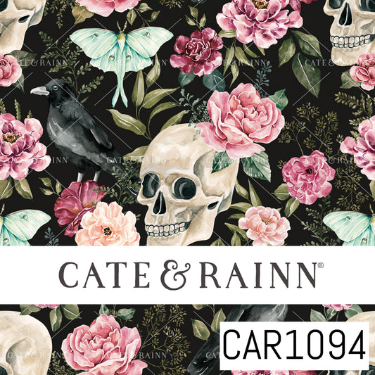 Moonlit Hollow Skull Floral CAR1094