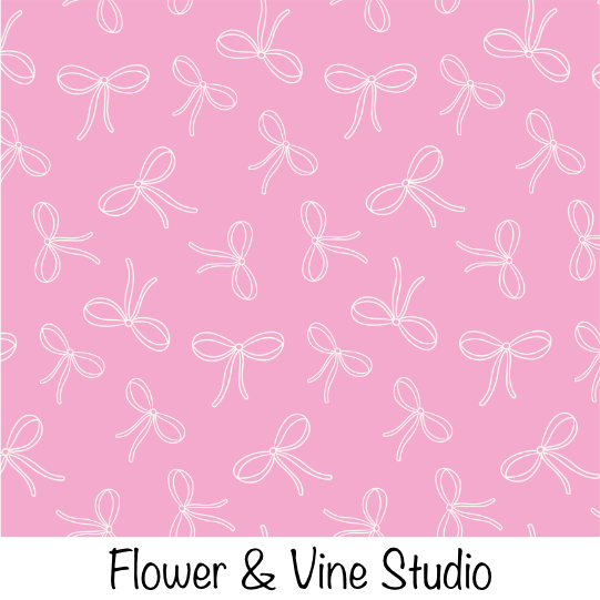 White Bows on Pink