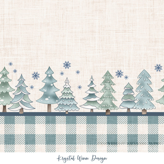 Winter Wonderland Border Forest KW1018