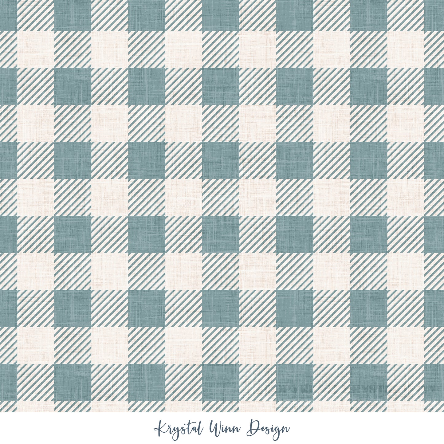 Winter Wonderland Buffalo Check Blue KW1017