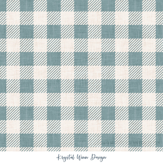 Winter Wonderland Buffalo Check Blue KW1017