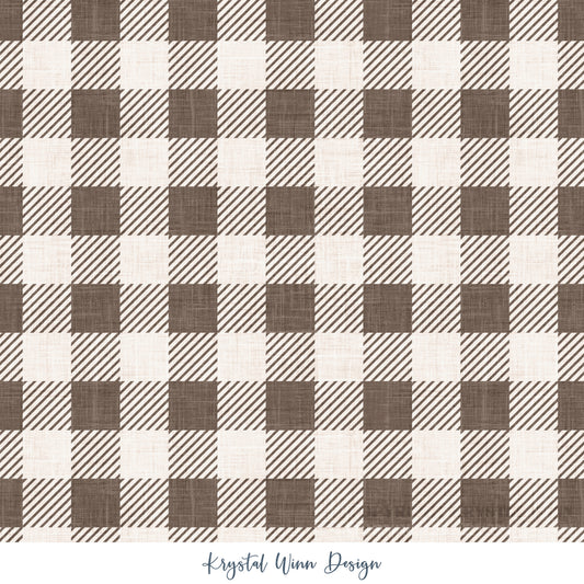 Winter Wonderland Buffalo Check Brown KW1016