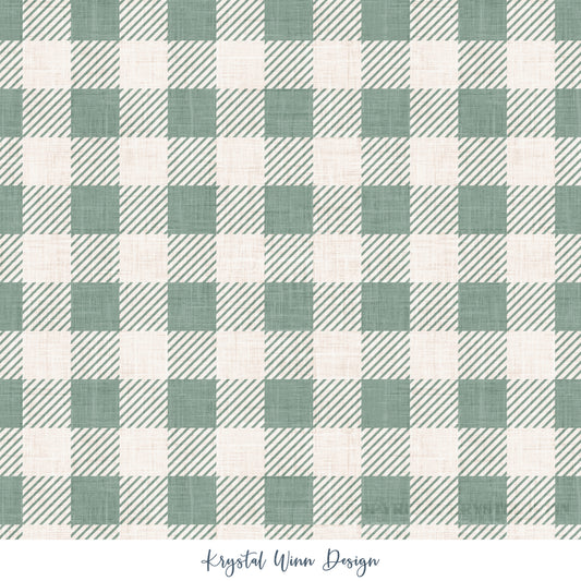 Winter Wonderland Buffalo Check Green KW1015