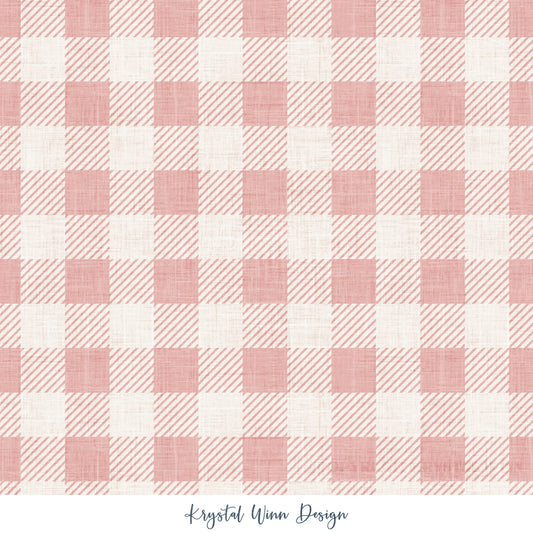 Winter Wonderland Buffalo Check Pink KW1014