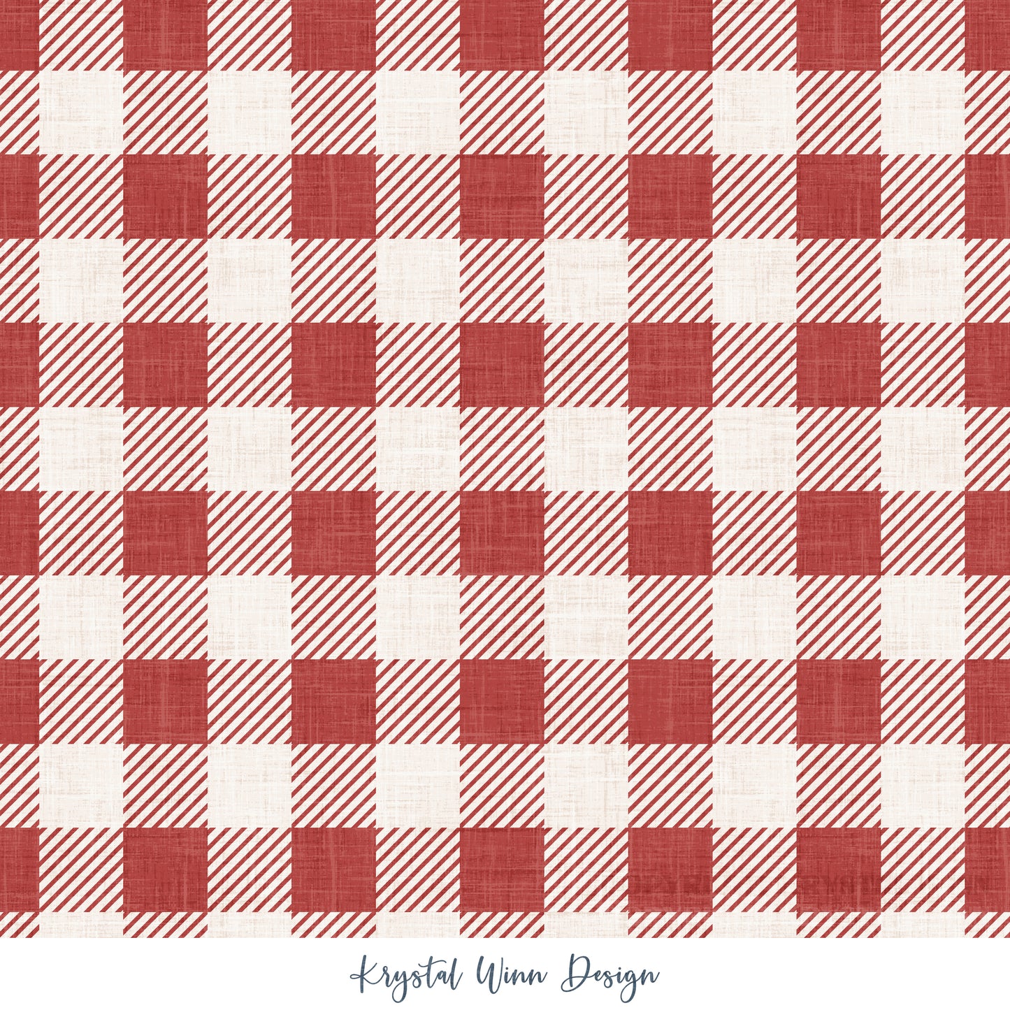 Winter Wonderland Buffalo Check Red KW1013