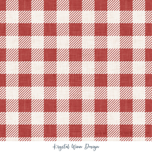 Winter Wonderland Buffalo Check Red KW1013