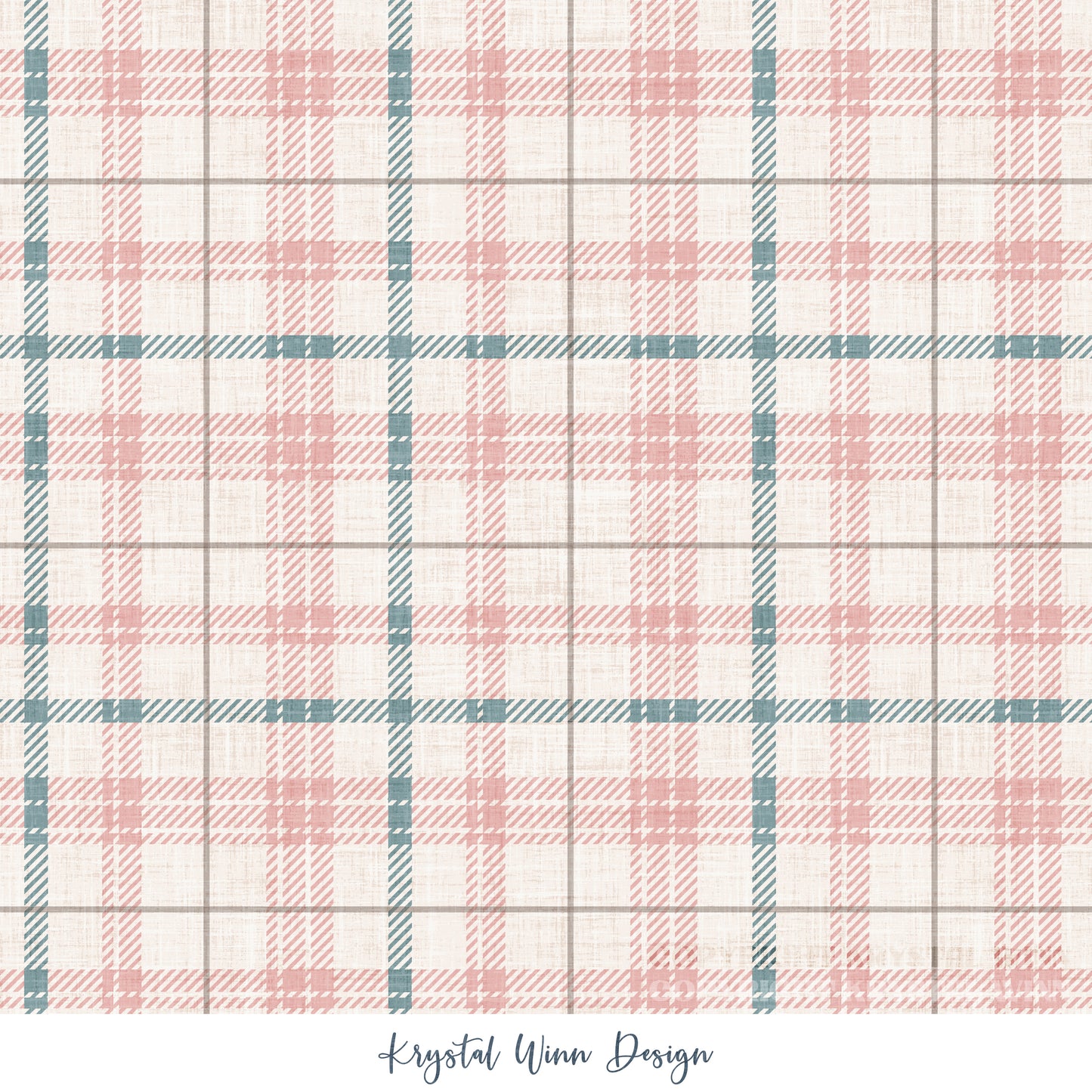 Winter Wonderland Plaid Pink KW9873