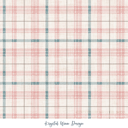 Winter Wonderland Plaid Pink KW9873
