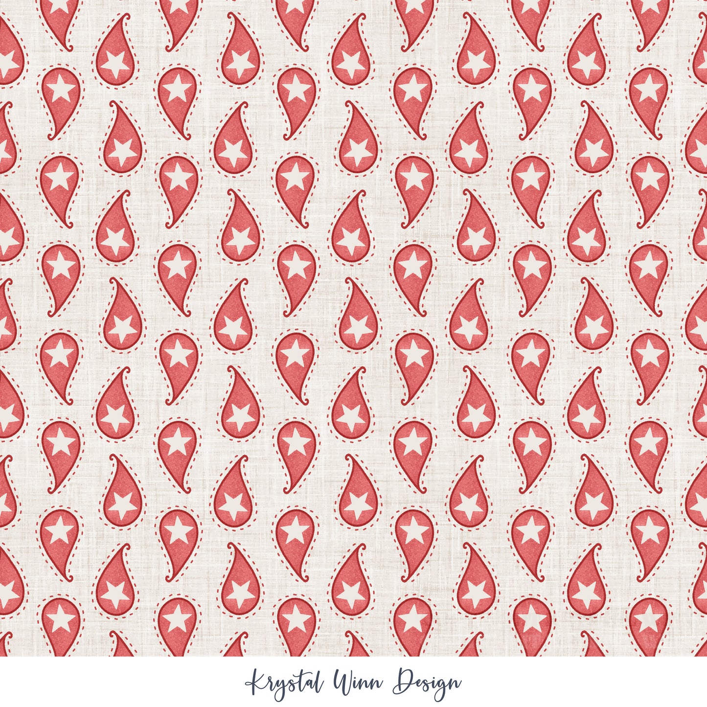 Yankee Doodle Part 2 Paisley White KW1289