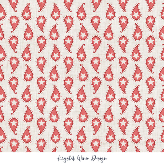 Yankee Doodle Part 2 Paisley White KW1289