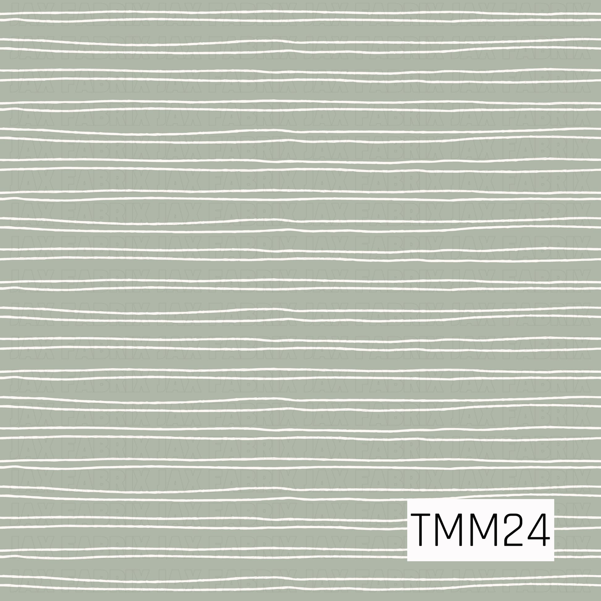 A simple coordinate featuring dusty sage green and cream. Thin hand-drawn horizontal stripes flow across the design, creating a soft, organic look. The slightly uneven lines add subtle texture and movement, making it a versatile blender print with a relaxed, natural feel.

