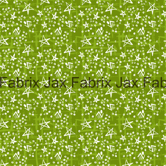 Green Christmas Stars INH120