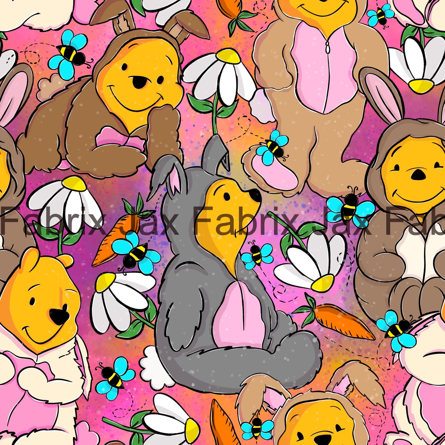 Bunny Pooh Multi Pink ABS24