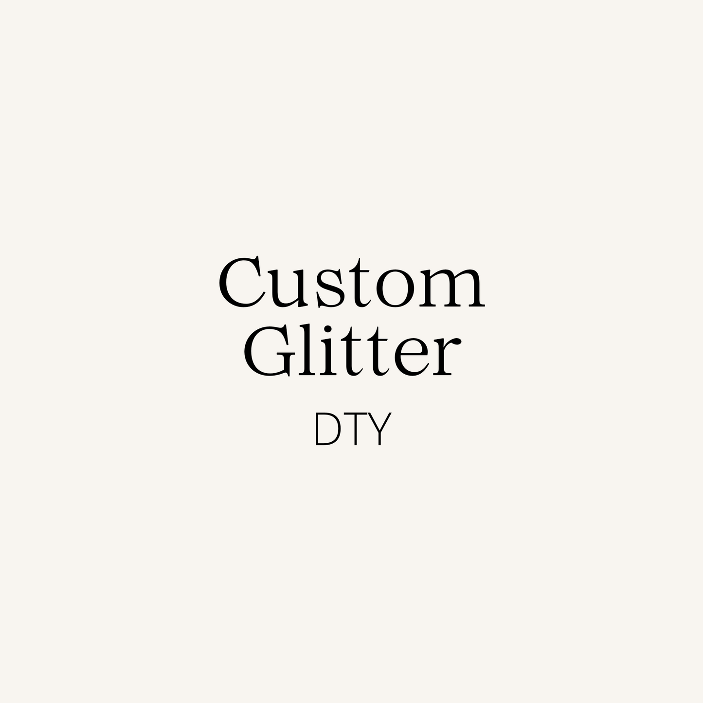 Custom Glitter DTY