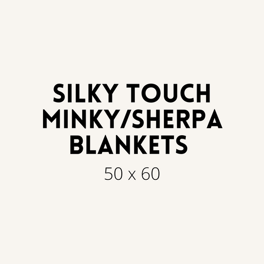 Silk Touch Minky/Sherpa Blankets (Hemmed) 50 x 60