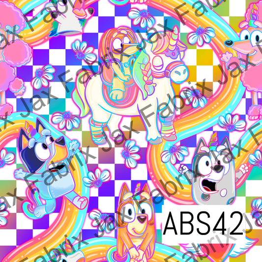 Unicorn Heeler Colorful Check ABS42