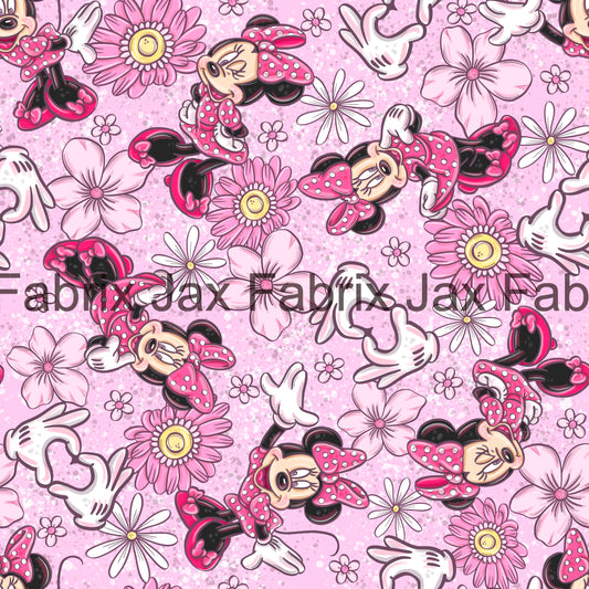 Mouse Pink Flowers AWM42