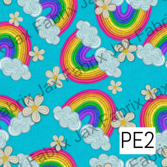 Blue Rainbow Embroidery PE2