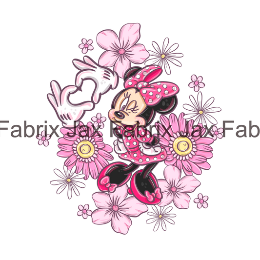 Mouse Pink Flowers AWM43