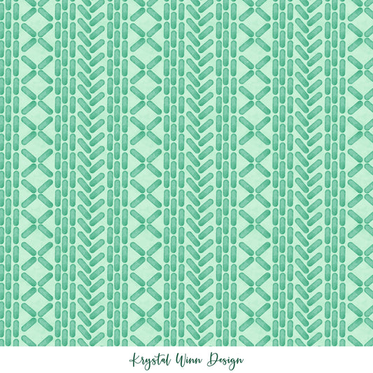 All I want For Christmas Cable Knit Mint KW244