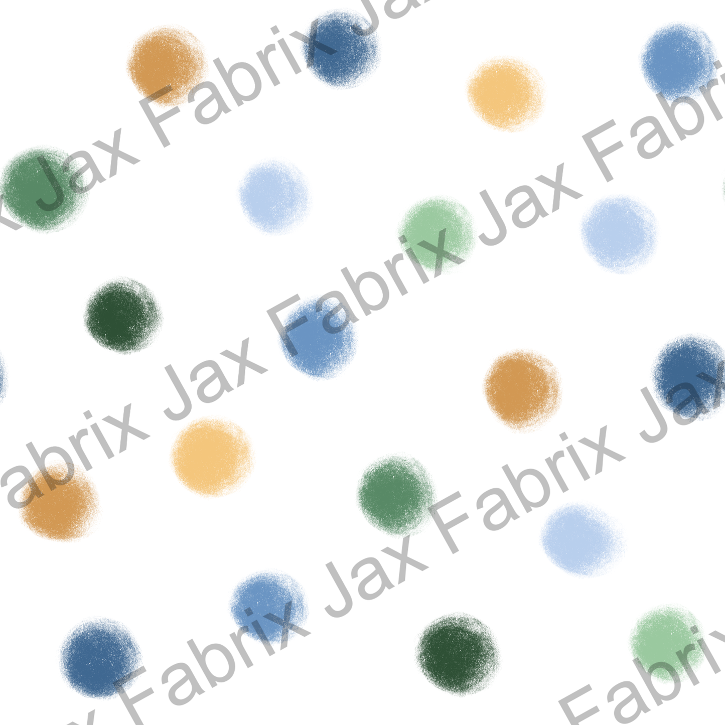 Blue Crayon Floral Multi Dots RAE304