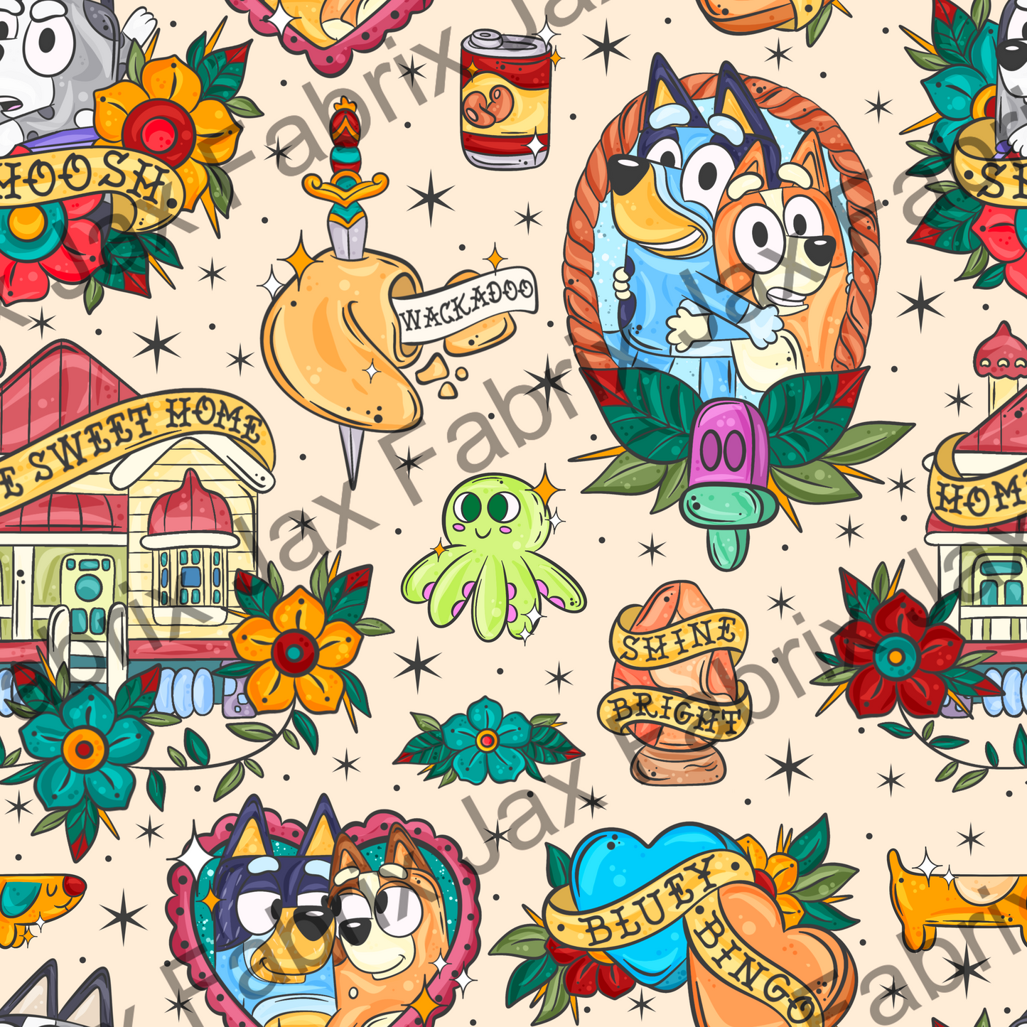 Tattoo Pups Tan PC443