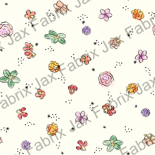 Watercolor Flowers RAE288