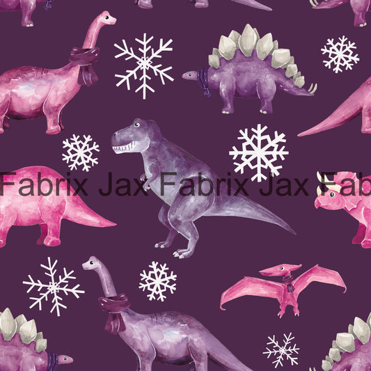 Dinosaur Snowflake Christmas CR110