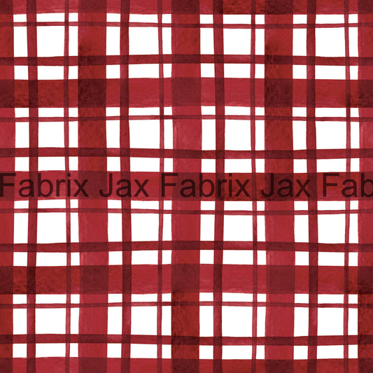 Dinosaur Christmas Red Plaid CR119