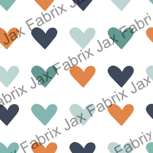 Love Doodle Blue Multi Hearts CR152