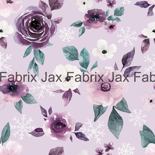 Sugar Plum Lavender Snowflake Floral CR128