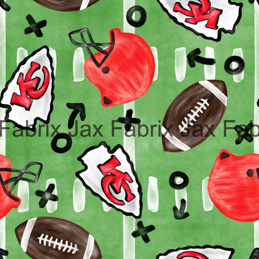 Chiefs Football Watercolor Floral RAE71