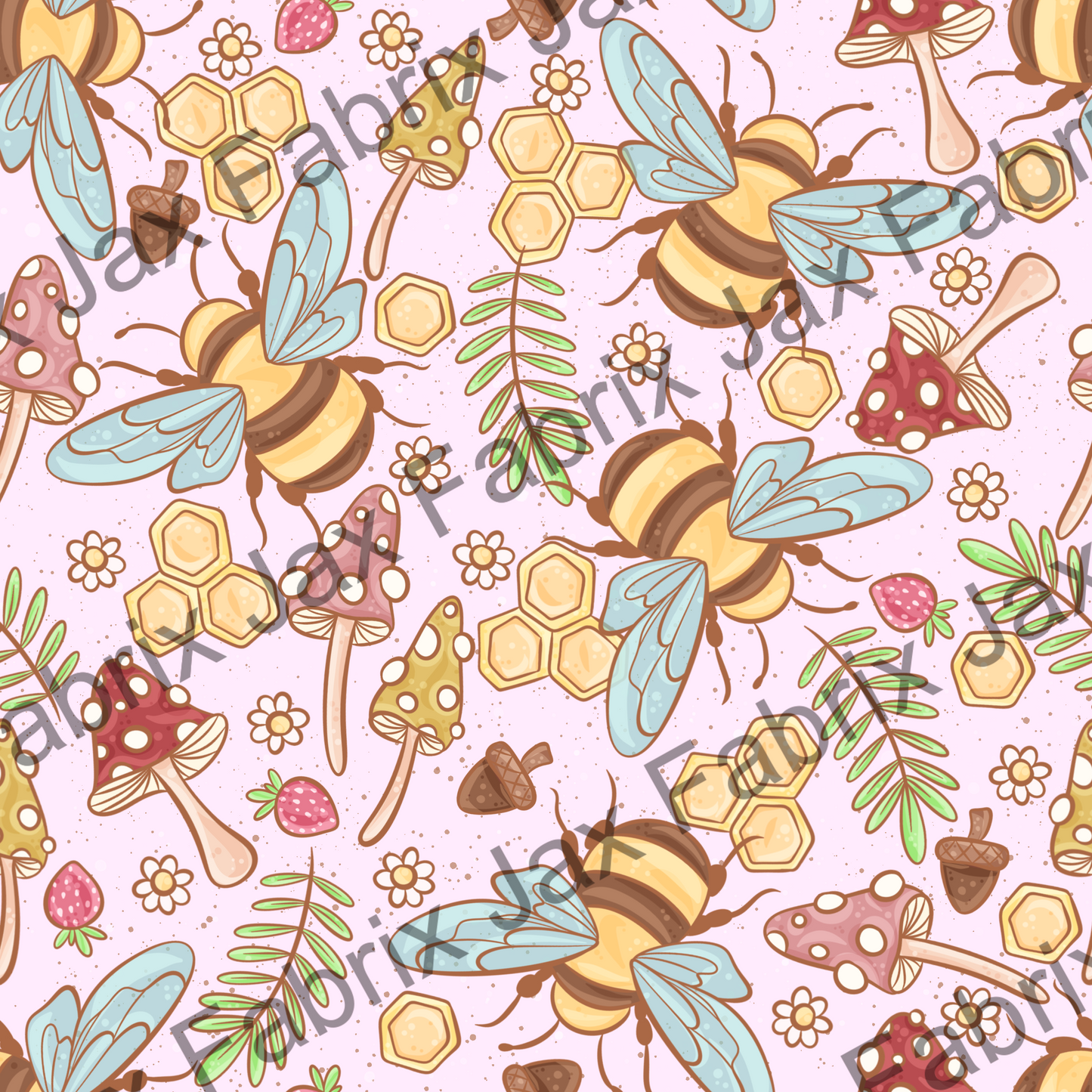 Cottage Bees Pink PC500