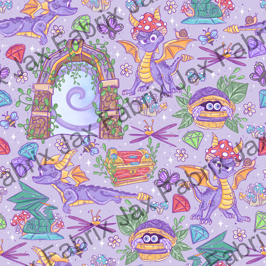 Cottagecore Purple Dragon PC582