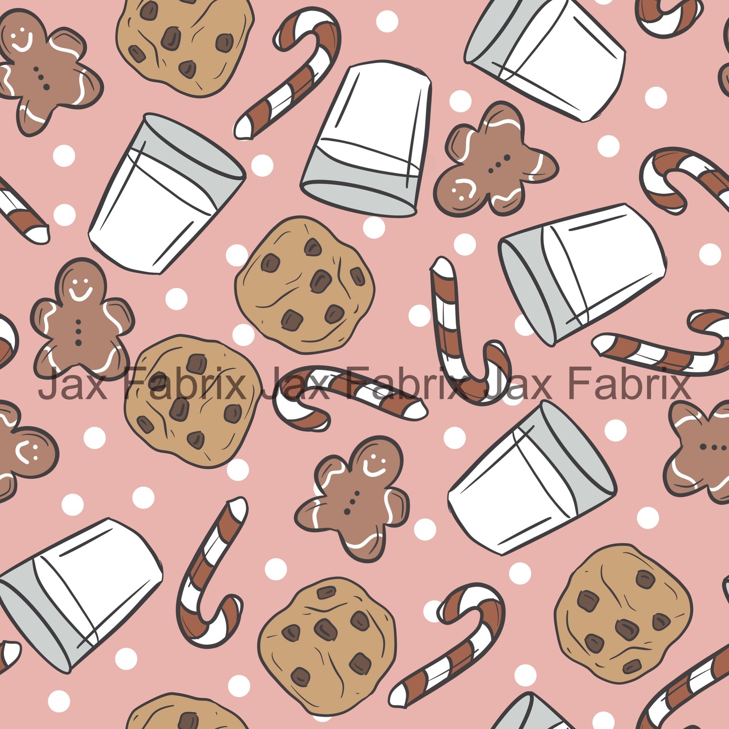 Christmas Milk and Cookies Pink BF105