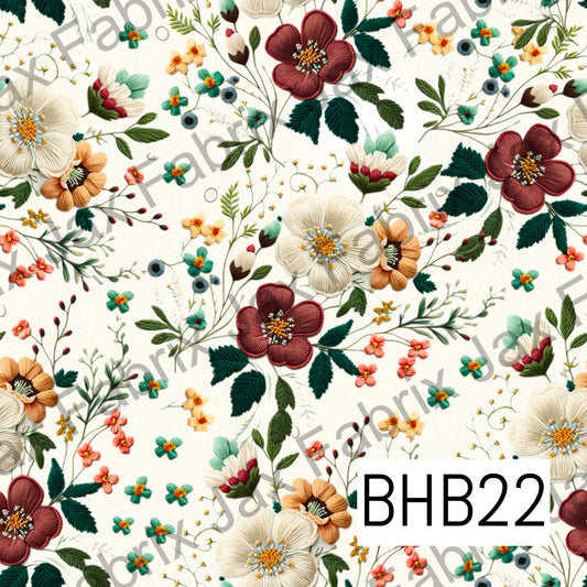 Floral White Embroidery BHB22