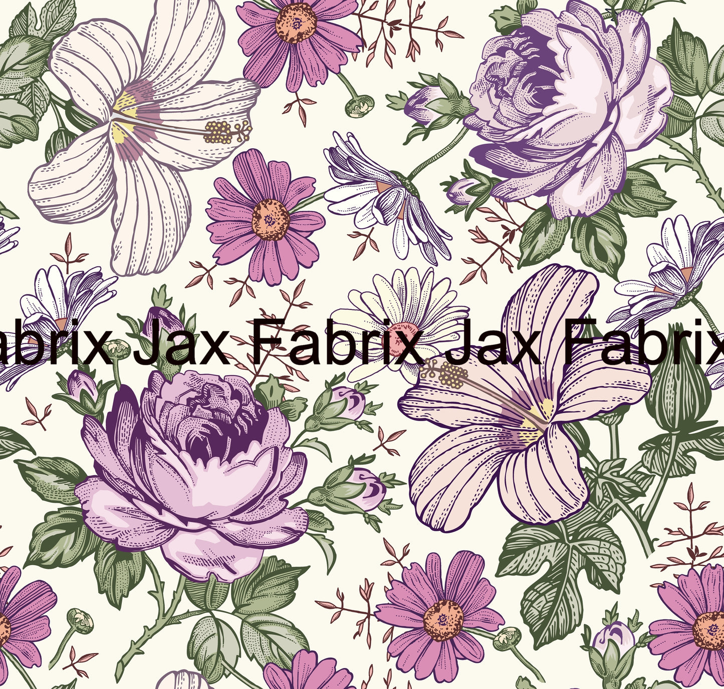 Vintage Floral Purple INH14