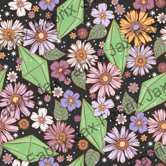 Floral Sul-Sul Sims Charcoal PC589