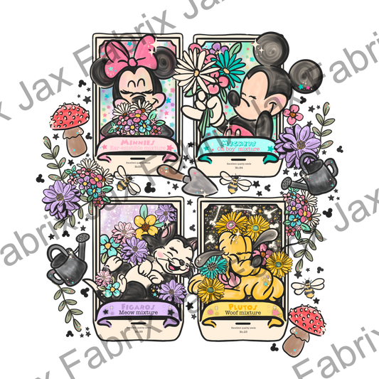 Garden Seed Packets Mouse Black Stars LYSS53