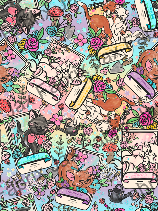 Garden Seed Packets Cats Ombre LYSS45